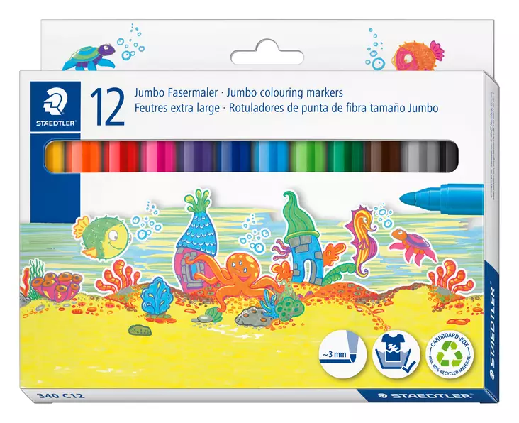 Tussikynä 12/srj STAEDTLER Noris Jumbo - Marker Sets - 126933 - 1