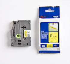 Musta keltaisella,kova liima - Label Tapes Brother - 121694 - 1