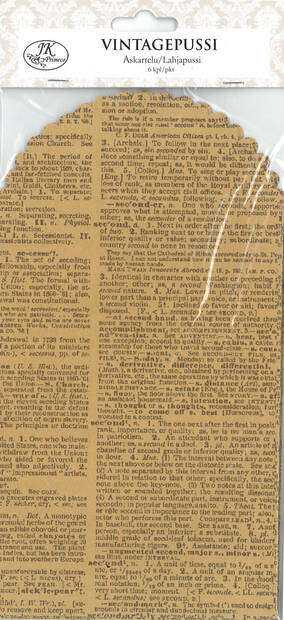 Vintagepussi 6kpl/pss - Askartelutarvikkeet - 136044 - 1