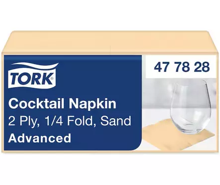 Lautasliina 24x24cm 1/4 TORK Cocktail - Servietit ja lautasliinat - 117094 - 1