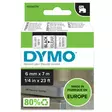 Tarranauha DYMO 6mmx7m 43610 - Tarra- ja kohokirjoitinteipit Dymo - 104054 - 1