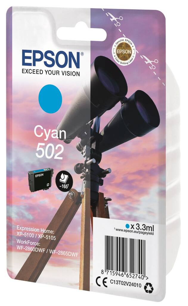 EPSON T502 mustesuihku - Epson inkjet cartridges - 172274 - 1