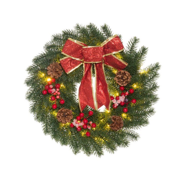 Havukranssi valoilla 40cm FINNLUMOR - Seasonal decorations - 176884 - 1