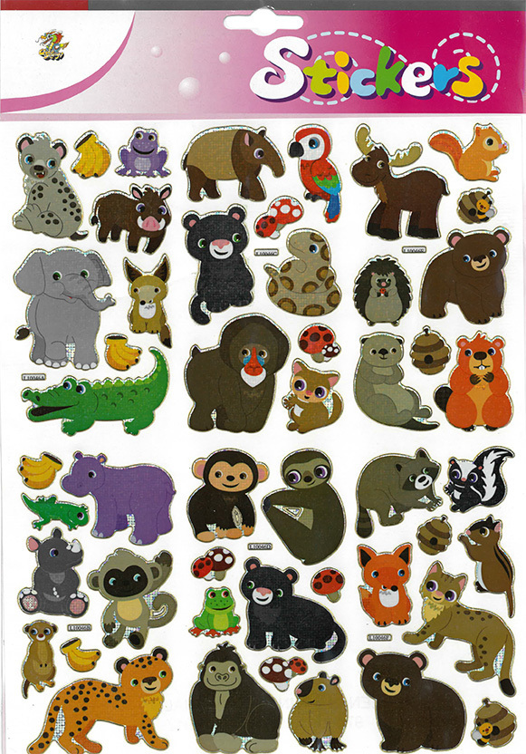 Jättitarra-arkki Eläimet - Stickers and sticker books - 158654 - 1