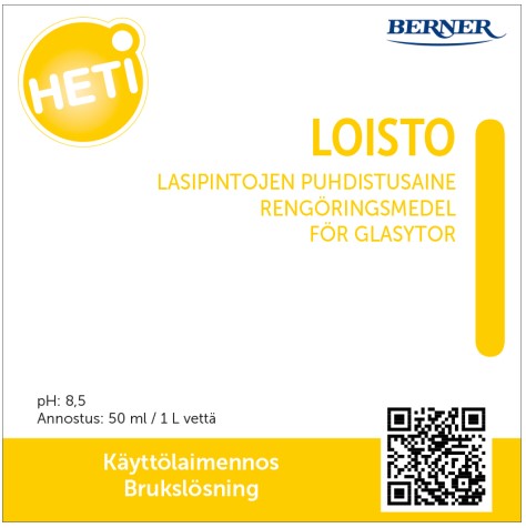 Käyttöliuosetiketti HETI Loisto - Working solution bottles and labels - 178254 - 1