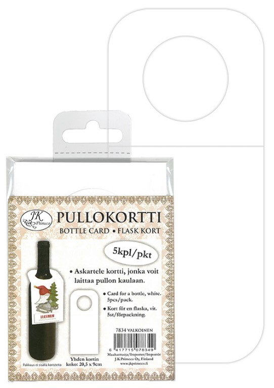 Kortti lahjapullonkaulaan - Askartelutarvikkeet - 171994 - 1