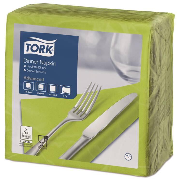 Lautasliina 39x39cm 1/4 TORK Dinner - Servietit ja lautasliinat - 134354 - 1