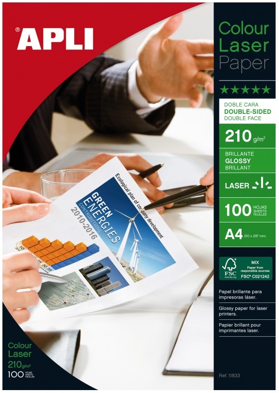 Photopaperi A4 210g APLI - Valokuvapaperit - 127134 - 1