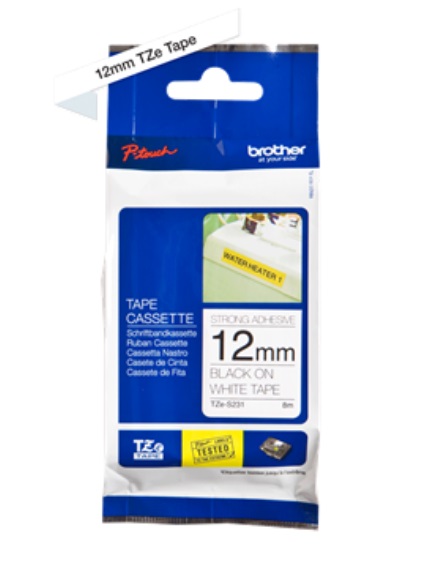 Tarranauha BROTHER 12mm8m TZe-S231 - Label Tapes Brother - 126114 - 1