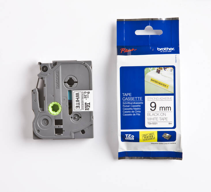 Tarranauha BROTHER 9mmx8m TZe-S221 - Label Tapes Brother - 109014 - 1