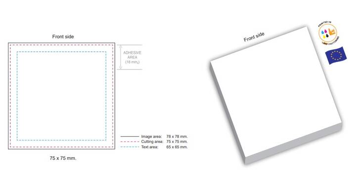 Viestilappu 75x75mm PAINETTU - Printed booklets and sticky notes - 145844 - 1
