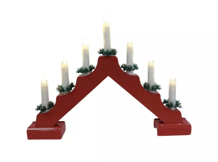Kynttelikkö puinen 7-led - Seasonal lights  - 180754 - 1