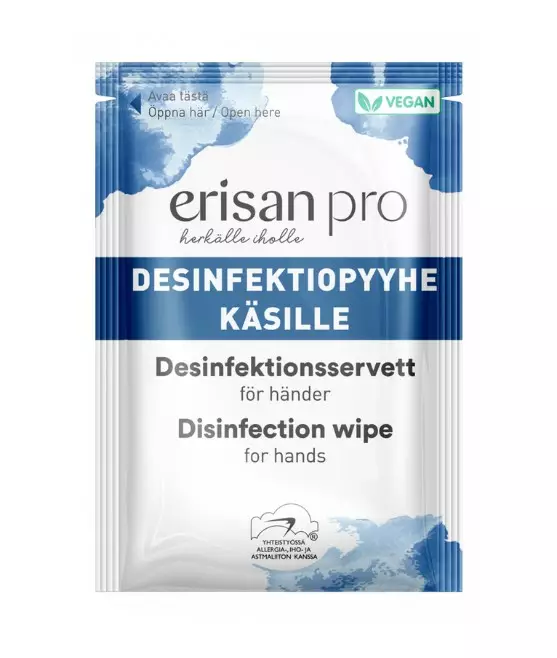 Desinfektiopyyhe 19,5x19,5cm ERISAN PRO - Moisturizers and hand sanitizers - 181584 - 1