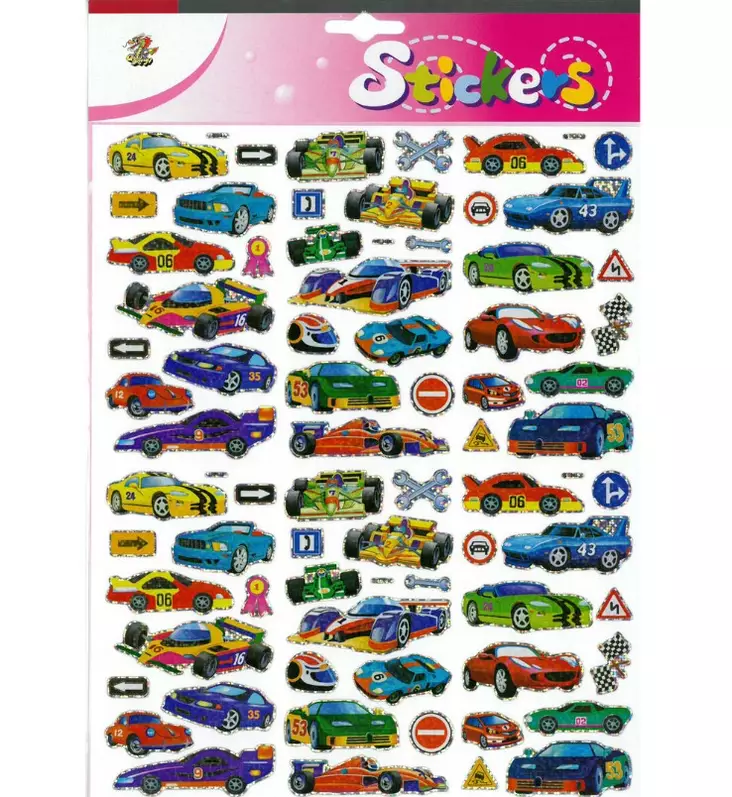 Jättitarra-arkki Erilaiset ajoneuvot - Stickers and sticker books - 146524 - 1