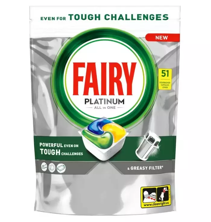 Konetiskitabletti 62tab FAIRY Platinum - Dishwashing liquids and kitchen cleaners - 173294 - 1
