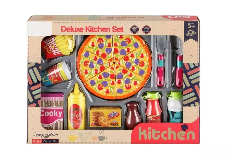 Pitsa + lisukkeet leikkisetti 11 osaa - Toys - 182534 - 1