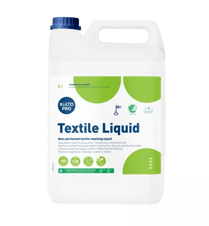 Pyykinpesuaine 5L KIILTO Pro Textile Liquid - Tekstiilien puhdistus ja huolto - 158384 - 1