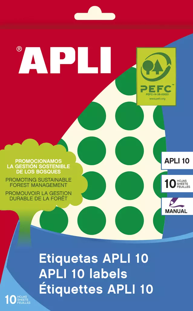 Tarraetiketti 19mm APLI pyöreä - Labels, Printing Cards, and Label Films - 127574 - 1