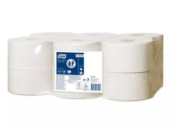 WC-paperi TORK Advanced T2 Mini Jumbo - Mini jumbo rolls and dispensers - 113224 - 1