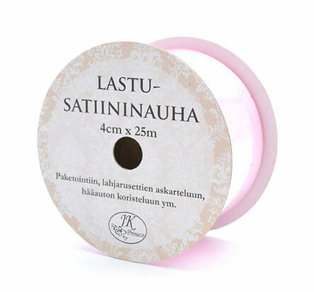 Lastusatiininauha 4cmx25m - Askartelutarvikkeet - 160205 - 1