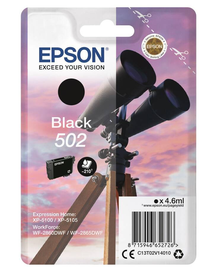 EPSON T502 mustesuihku - Epson inkjet cartridges - 172275 - 1
