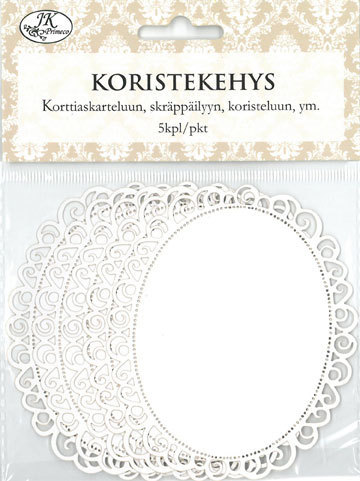 Koristekehys soikea 5kpl/pss - Askartelutarvikkeet - 149005 - 1