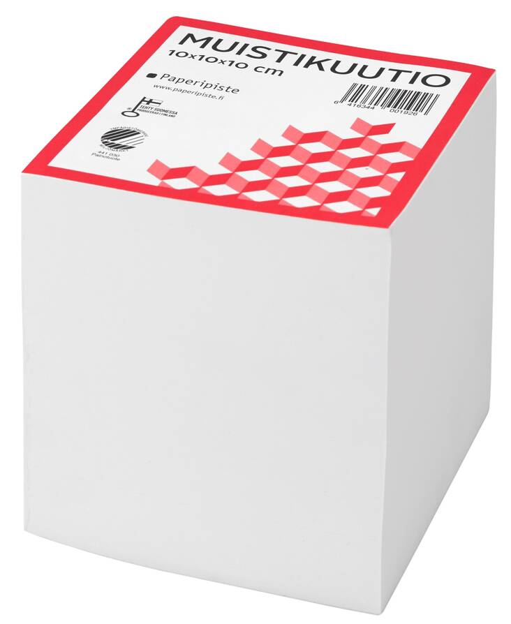 Muistilappukuutio 10x10x10cm PAPERIPISTE - Sticky Note Cubes - 127815 - 1