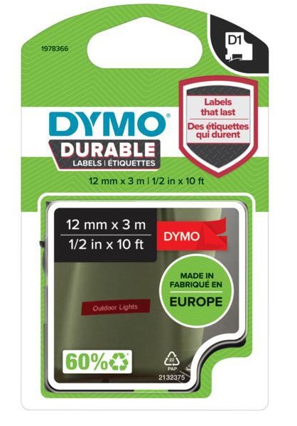 Tarranauha DYMO Durable 12mmx3m - Label and Embossing Tapes Dymo - 170195 - 1