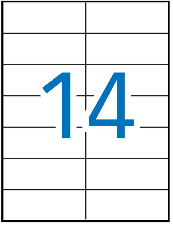 Tulostustarra 105x42,4 MULTI 14-jak - Printing and Copier Labels - 112715 - 1