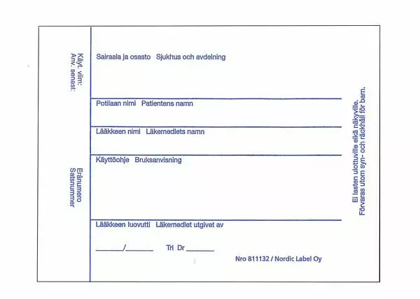 Lääkepussi 90x120mm läpällä - Muu lääkejakelu - 186325 - 1