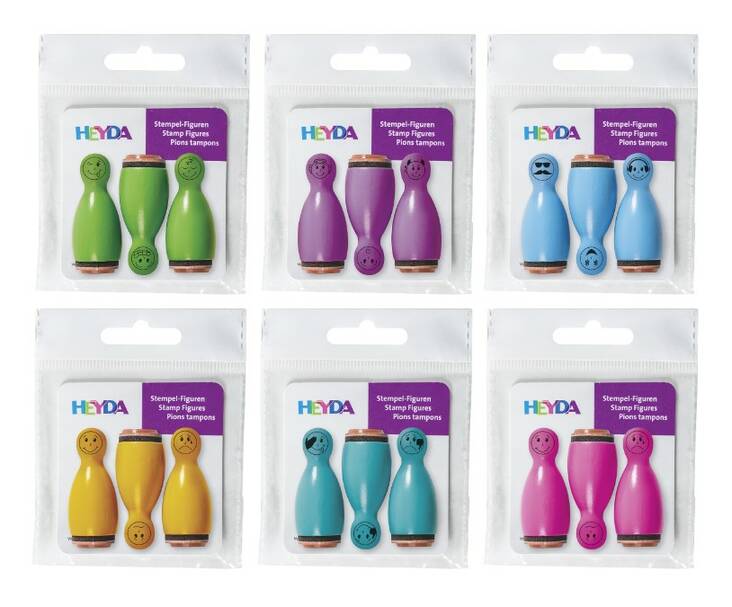 Leimasimet 3kpl/pss HEYDA - Askartelutarvikkeet - 137665 - 1