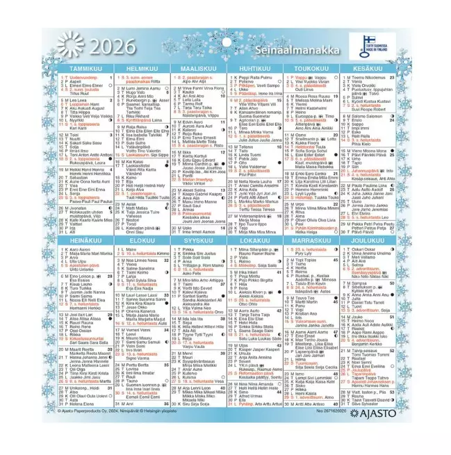 Julistekalenteri 2026 - Wall calendars - 185295 - 1