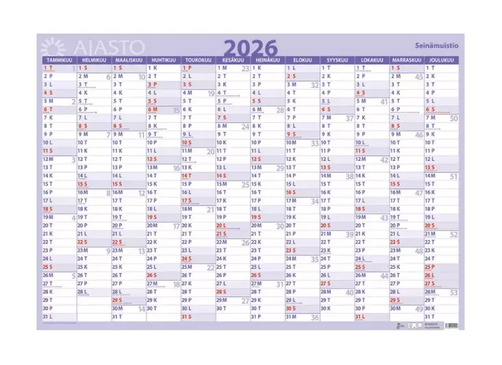 Julistekalenteri 2026 - Wall calendars - 185305 - 1