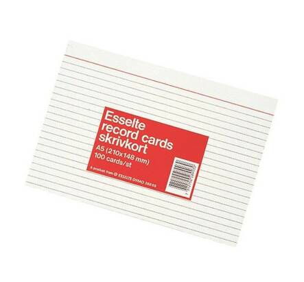 Merkintäkortti A5 2-väri viivat - Esijärjestäjät - 103776 - 2