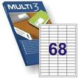 Tulostustarra 48,5x16,9 MULTI3 68-jak - Printing and Copier Labels - 150736 - 1