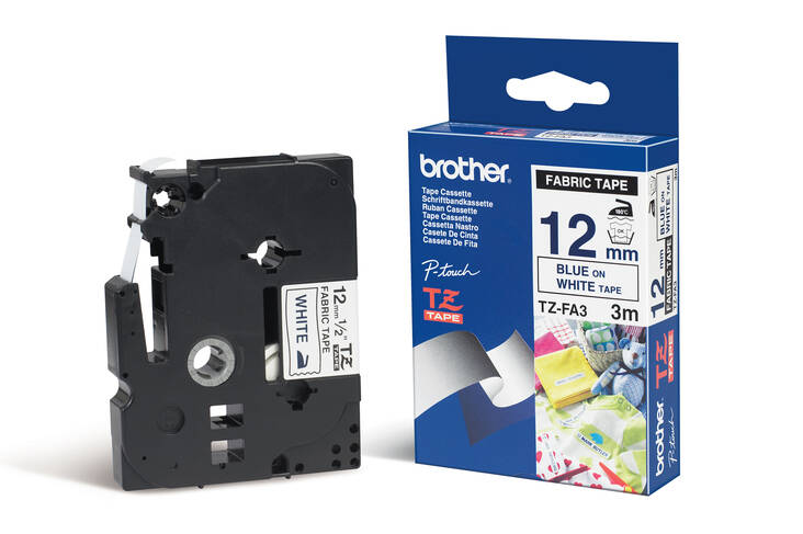 Kangasteippi BROTHER 12mm/3m TZE-FA3 - Label Tapes Brother - 117516 - 1