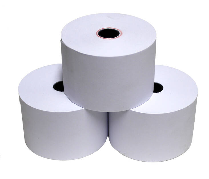 Kassakuittirulla 76x67/70x12mm (43m) - Cash Register Rolls 1-ply - 108076 - 1