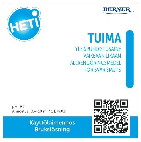 Käyttöliuosetiketti HETI Tuima - Working solution bottles and labels - 178466 - 1