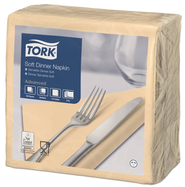 Lautasliina 39x39cm TORK Soft Dinner - Servietit ja lautasliinat - 152256 - 1