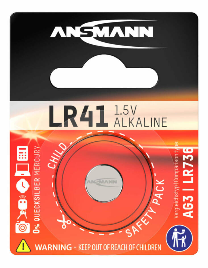 Paristo LR41 AG3 LR736 ANSMANN - Batteries - 109726 - 1
