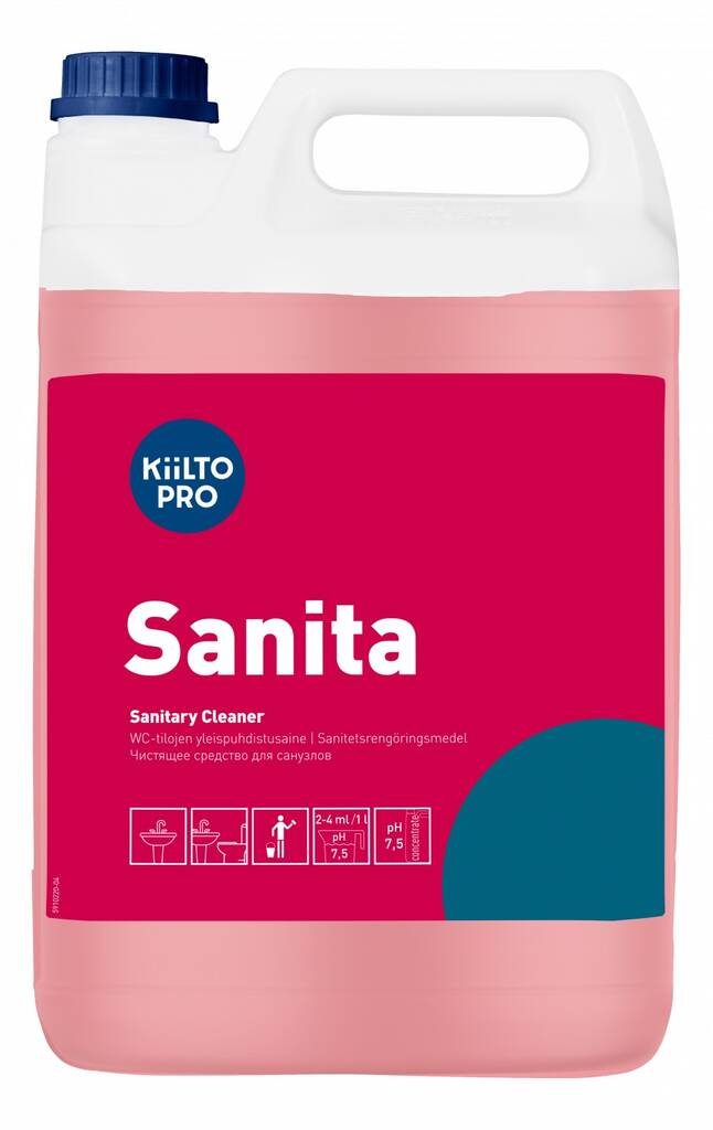 Saniteettipuhdistusaine 5L KIILTO Sanita - Saniteettitilojen puhdistusaineet - 162786 - 1