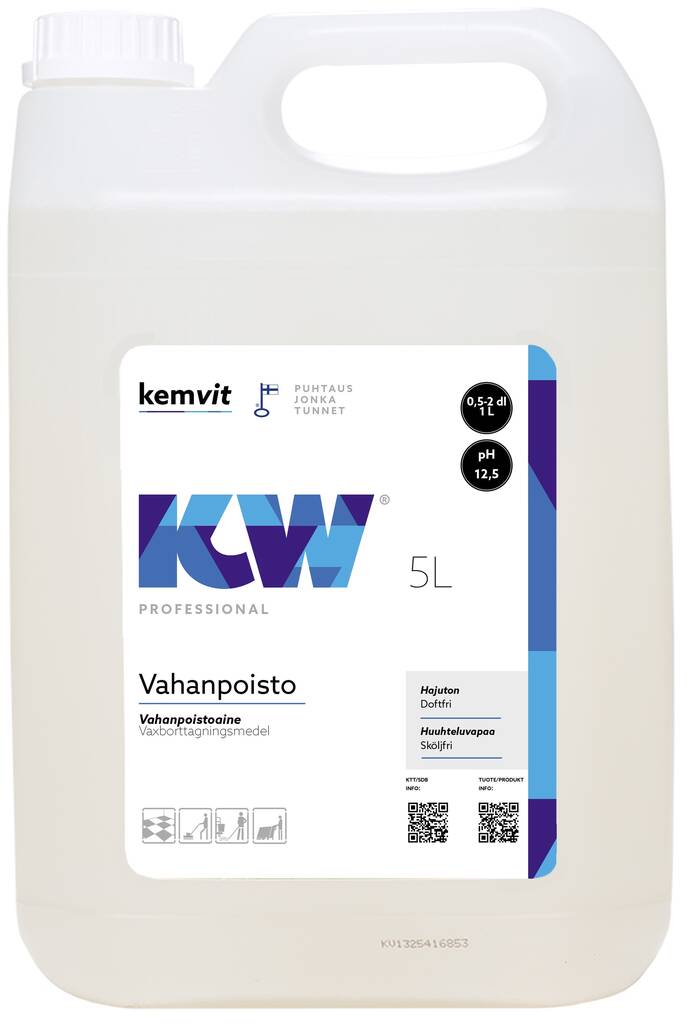 Vahanpoistoaine 5L KW Vahanpoisto - Lattian pesuaineet - 127716 - 1