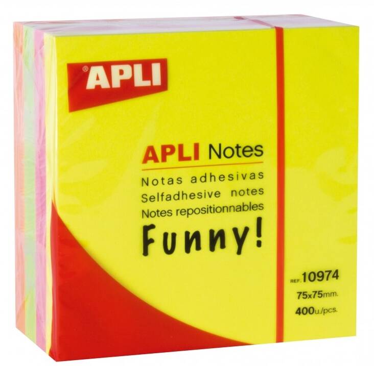 Viestilappukuutio 75x75mm APLI - Sticky Note Cubes - 117166 - 1