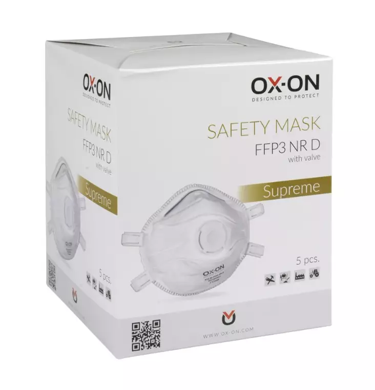 Hengityssuojain 5kpl OX-ON FFP NR D - Respirators - 182316 - 1