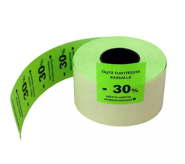 Hinnoittelukoneen etiketti 29x28mm - Hinnoittelukoneen nauhat ja väritelat - 183426 - 1