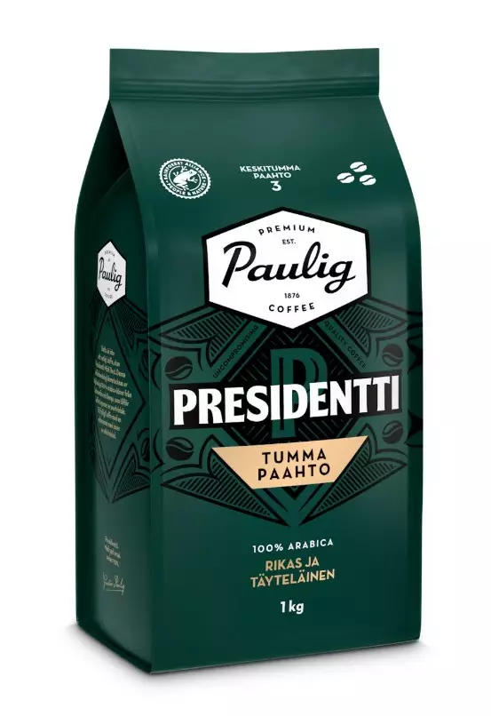 Kahvipapu 1kg PAULIG Presidentti - Coffee, tea, and cocoa - 142416 - 1