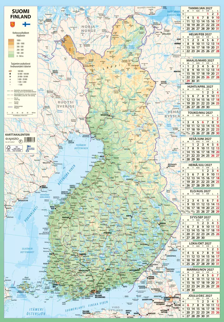 Julistekalenteri 2027 - Wall calendars - 189466 - 1