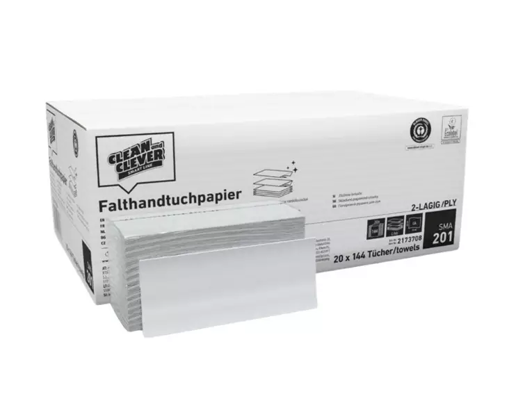 Käsipyyhe Clean and Clever C-taitto - Folded hand towels and dispensers - 183206 - 1