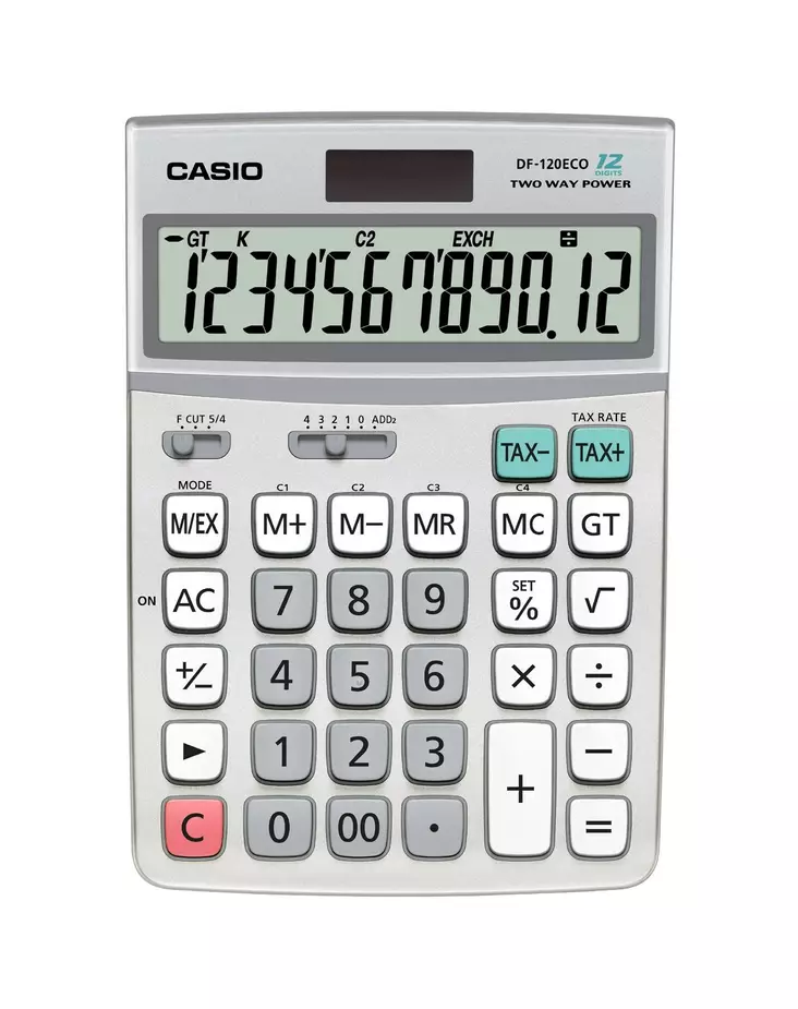 Pöytälaskin CASIO DF-120 Eco - Desktop Calculators - 186276 - 1