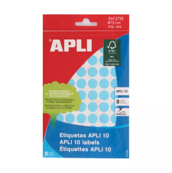 Tarraetiketti 13mm APLI pyöreä - Labels, Printing Cards, and Label Films - 109456 - 1